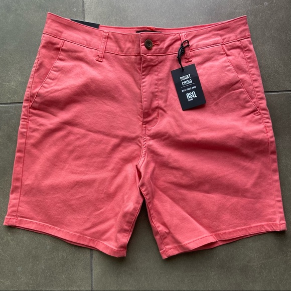 RSQ | Shorts | Nwt Mens Rsq Coral Chino 